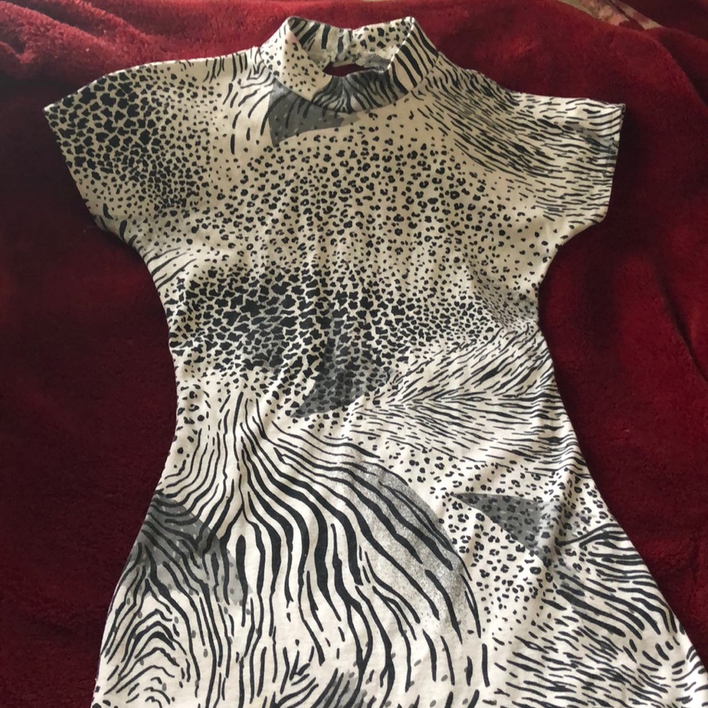 Zebra patterned dress